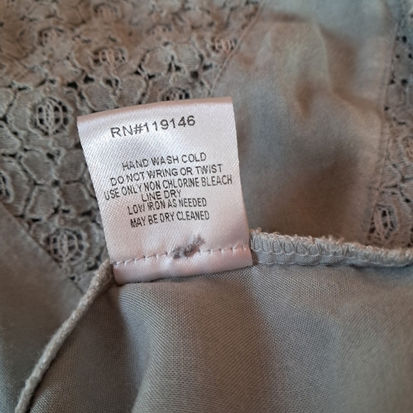 Jodifl Gray Lace & Ruffle Trimmed Racerback Rayon Midi Dress Size Large - Picture 8 of 8